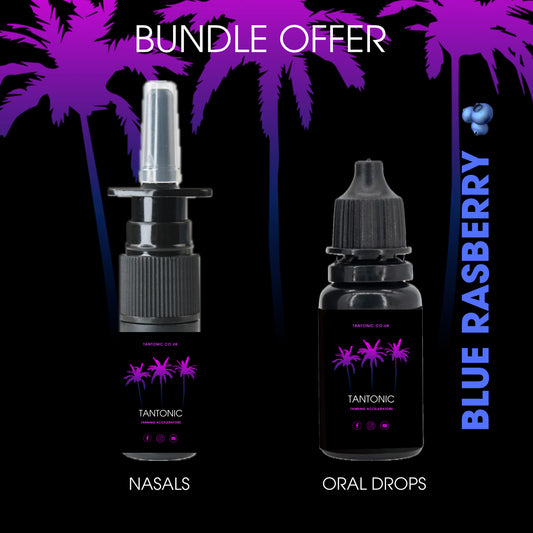 Juicy Tanning Saving Bundle | NEW Blue Raspberry 🫐 (Nasals & Drops)